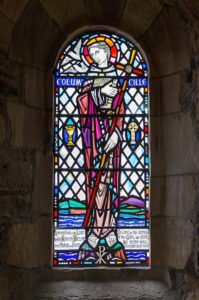 Naomh Colmcille, St. Colmcille, Saint colmcille, saint columba, st. columba, naomh comcille, stained glass